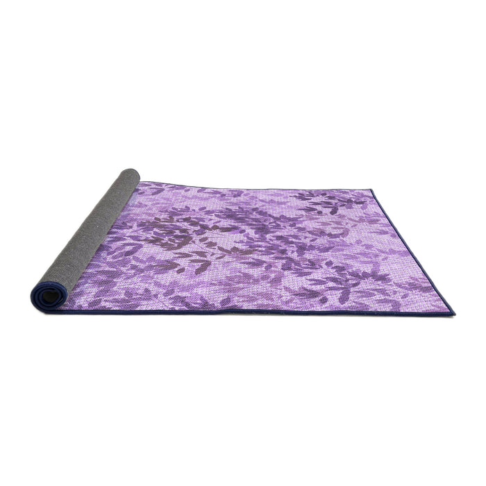 Thickness of Patterned Purple Rug, pat2989pur