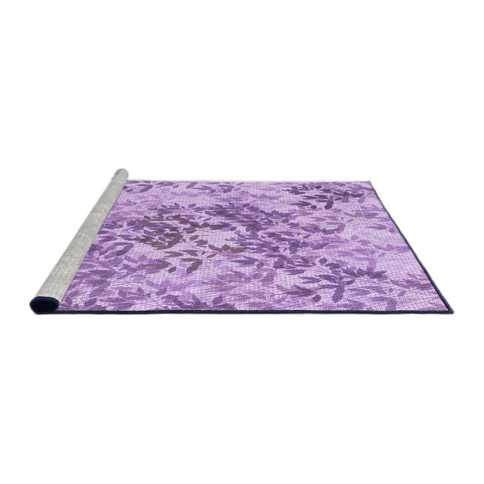Sideview of Machine Washable Transitional Purple Rug, wshpat2989pur
