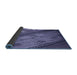 Thickness of Patterned Purple Rug, pat299blu