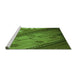 Sideview of Machine Washable Transitional Green Rug, wshpat299grn