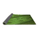 Thickness of Patterned Green Rug, pat299grn