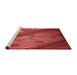 Sideview of Machine Washable Transitional Red Rug, wshpat299rd