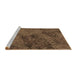 Sideview of Machine Washable Transitional Red Brown Rug, wshpat2990brn