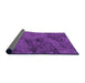 Thickness of Patterned Bright Purple Rug, pat2990pur