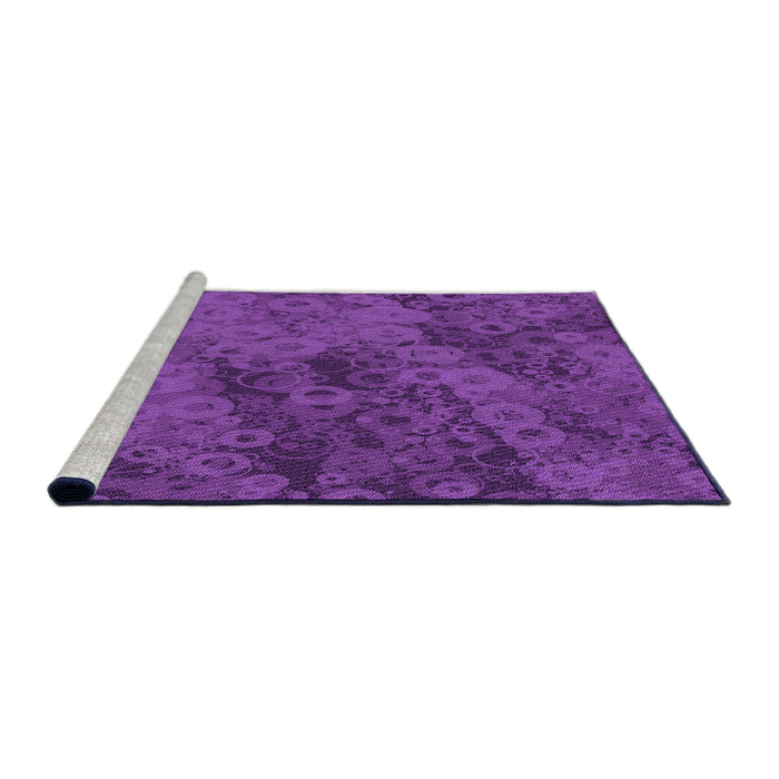 Sideview of Machine Washable Transitional Bright Purple Rug, wshpat2990pur