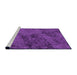 Sideview of Machine Washable Transitional Bright Purple Rug, wshpat2990pur