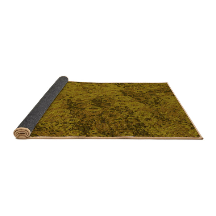 Thickness of Patterned Dark Bronze Brown Rug, pat2990yw