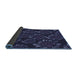 Thickness of Patterned Night Blue Rug, pat2991blu