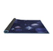 Thickness of Patterned Night Blue Rug, pat2992blu