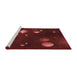 Sideview of Machine Washable Transitional Maroon Red Rug, wshpat2992rd