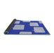 Thickness of Patterned Blue Orchid Blue Rug, pat2993blu