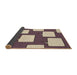 Thickness of Patterned Velvet Maroon Purple Rug, pat2993brn