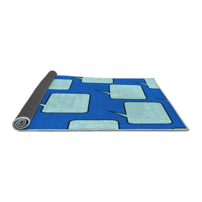 Thickness of Patterned Blue Rug, pat2993lblu