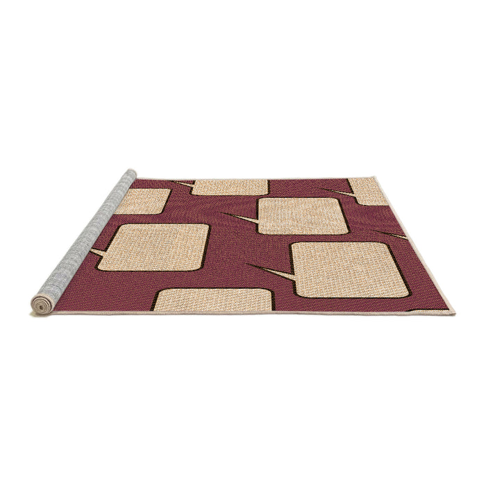 Sideview of Machine Washable Transitional Pastel Orange Rug, wshpat2993org