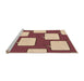 Sideview of Machine Washable Transitional Pastel Orange Rug, wshpat2993org