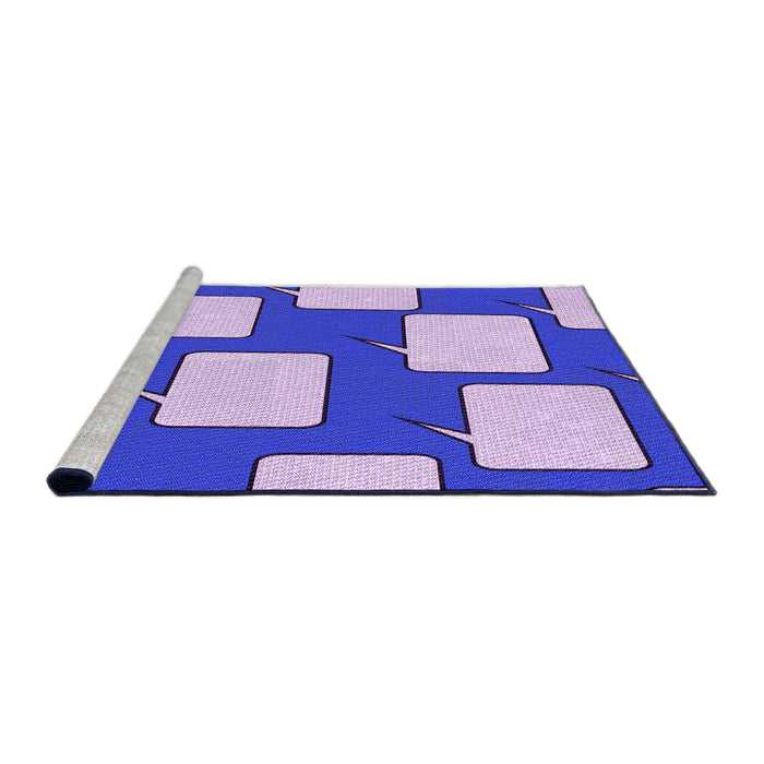 Sideview of Machine Washable Transitional Mauve Purple Rug, wshpat2993pur