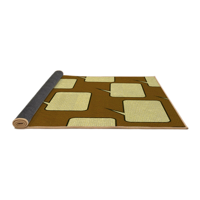 Thickness of Patterned Saddle Brown Rug, pat2993yw