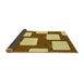 Thickness of Patterned Saddle Brown Rug, pat2993yw