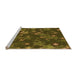 Sideview of Machine Washable Transitional Bakers Brown Rug, wshpat2994org