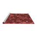 Sideview of Machine Washable Transitional Red Rug, wshpat2994rd