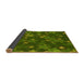 Thickness of Patterned Dark Forest Green Rug, pat2994yw