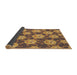 Thickness of Patterned Yellow Rug, pat2995brn