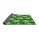 Thickness of Patterned Green Rug, pat2995grn