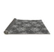 Thickness of Patterned Gunmetal Gray Rug, pat2995gry