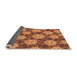 Thickness of Patterned Orange Rug, pat2995org