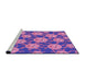 Sideview of Machine Washable Transitional Purple Rug, wshpat2995pur