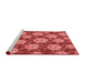 Sideview of Machine Washable Transitional Red Rug, wshpat2995rd