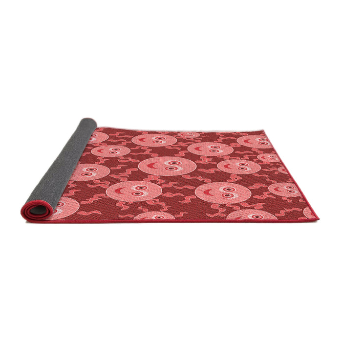 Thickness of Patterned Red Rug, pat2995rd