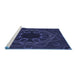 Sideview of Machine Washable Transitional Deep Periwinkle Purple Rug, wshpat2996blu