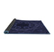 Thickness of Patterned Deep Periwinkle Purple Rug, pat2996blu