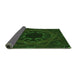 Thickness of Patterned Green Rug, pat2996grn