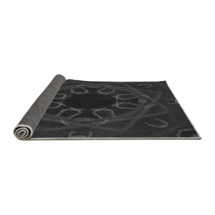 Thickness of Patterned Midnight Gray Rug, pat2996gry