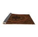 Thickness of Patterned Mahogany Brown Rug, pat2996org