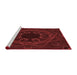 Sideview of Machine Washable Transitional Maroon Red Rug, wshpat2996rd