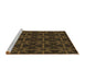 Sideview of Machine Washable Transitional Red Brown Rug, wshpat2997brn