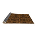 Thickness of Patterned Mahogany Brown Rug, pat2997org