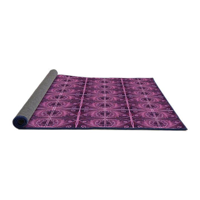 Thickness of Patterned Neon Pink Rug, pat2998pur