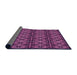 Thickness of Patterned Neon Pink Rug, pat2998pur