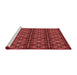 Sideview of Machine Washable Transitional Red Rug, wshpat2998rd