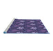 Sideview of Machine Washable Transitional Light Purple Rug, wshpat2999blu