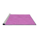 Sideview of Machine Washable Transitional Violet Purple Rug, wshpat3pur