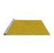 Sideview of Machine Washable Transitional Deep Yellow Rug, wshpat3yw