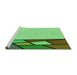 Sideview of Machine Washable Transitional Dark Lime Green Rug, wshpat30grn