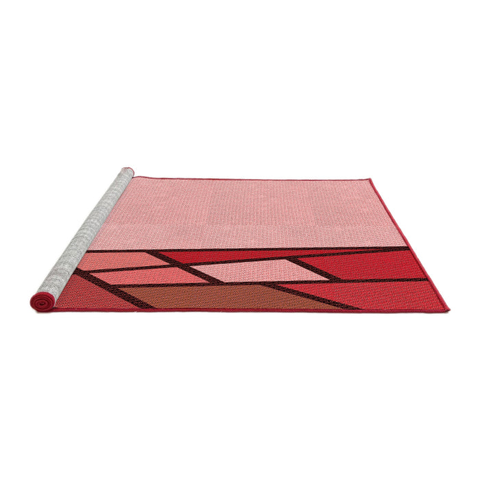 Sideview of Machine Washable Transitional Red Rug, wshpat30rd