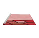 Sideview of Machine Washable Transitional Red Rug, wshpat30rd