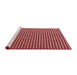 Sideview of Machine Washable Transitional Saffron Red Rug, wshpat300rd